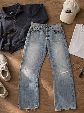 Vintage Abercrombie & Fitch Jean 31x32 (Act. 32x29) Original Boot Button Fly Y2K